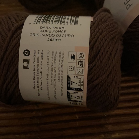 NWT 6 Peach& Creme Dark Taupe Yarns - Picture 4 of 4